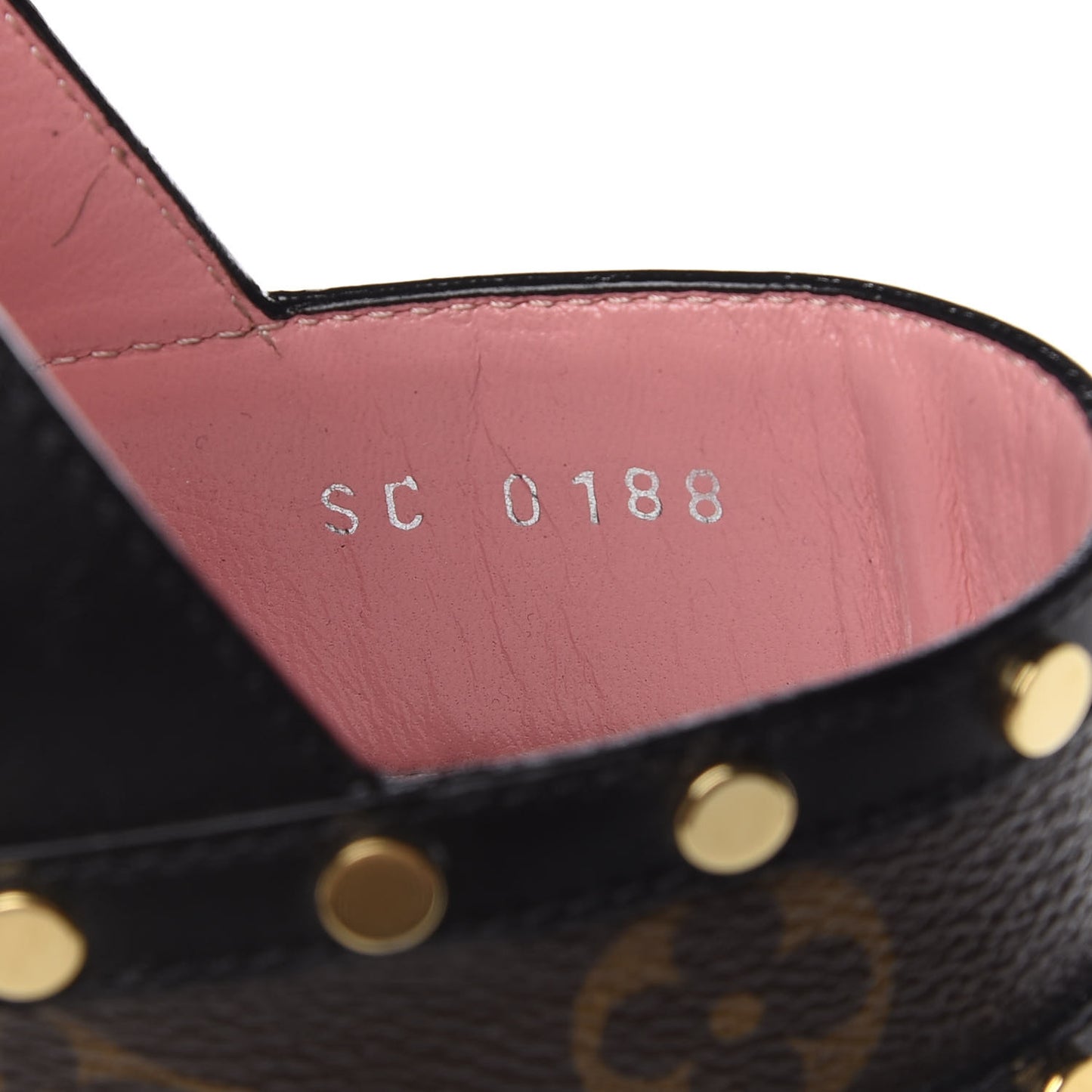 Calfskin Monogram Passenger Heeled Sandals 36 Black Rose