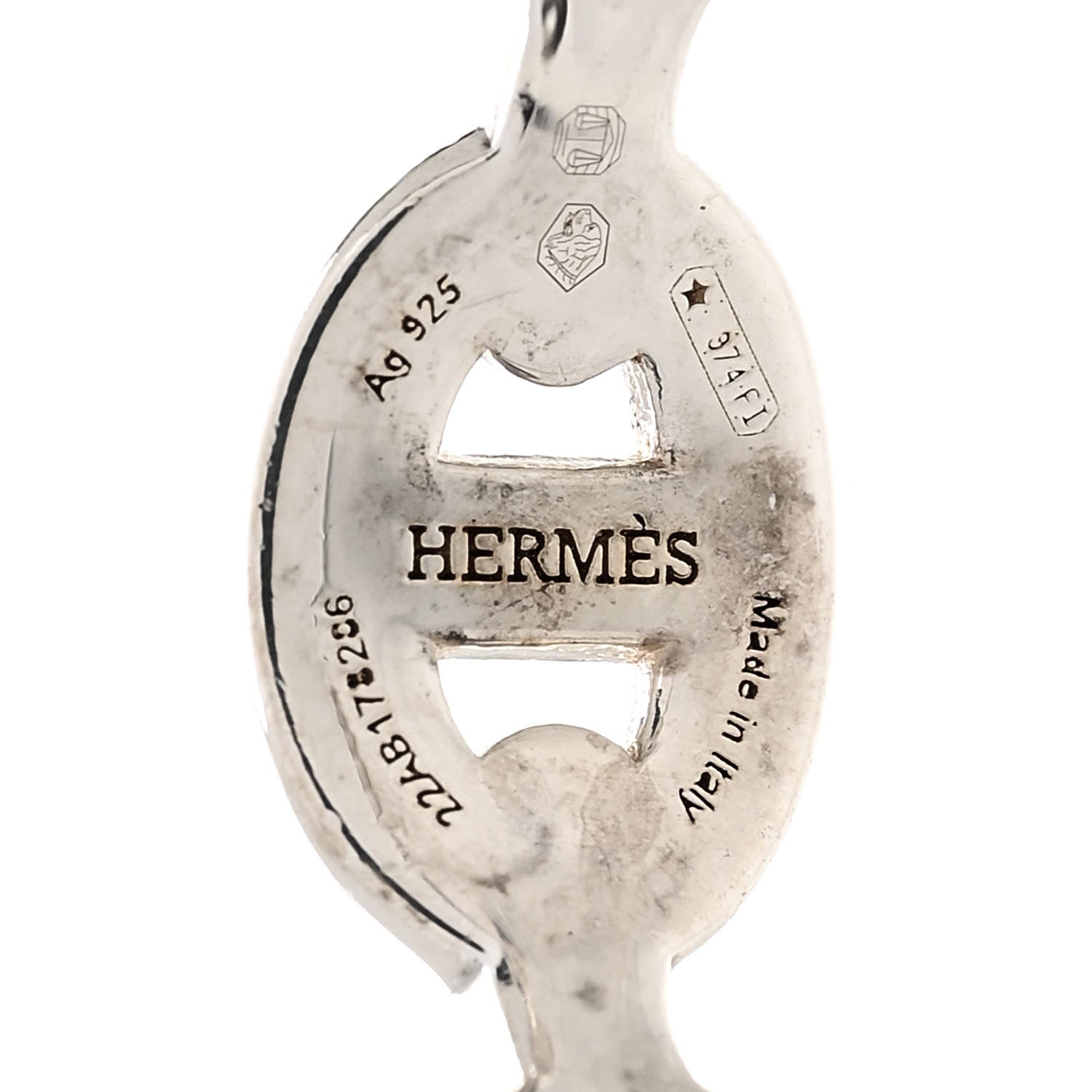 Hermes Sterling Silver Chaine D'Ancre Enchainee Climber Earrings 4 of 5