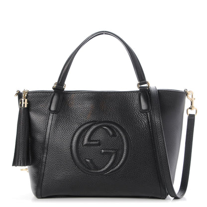 Gucci Pebbled Calfskin Small Soho Top Handle Bag Black 1 of 9