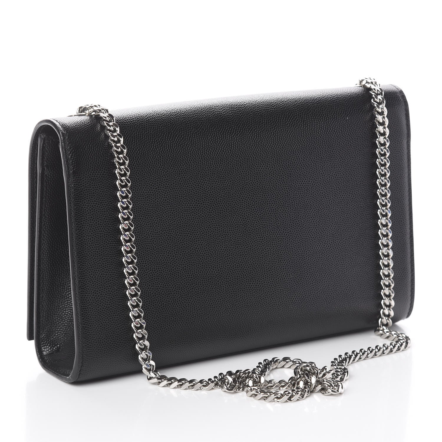 Saint Laurent Grain De Poudre Medium Classic Monogram Kate Satchel Black 2 of 7