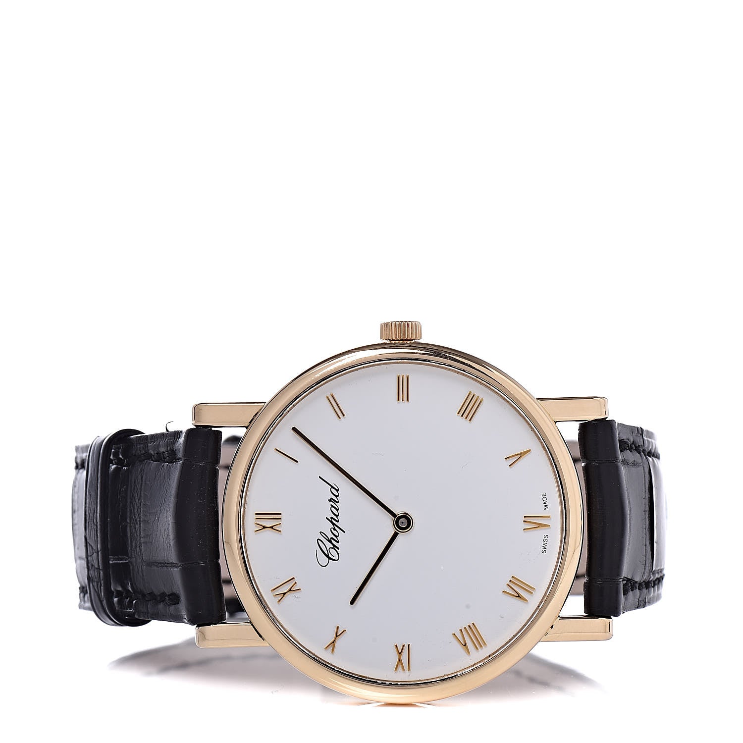 Chopard 18K Yellow Gold Alligator 34mm Classique Manual Winding Watch 3 of 9