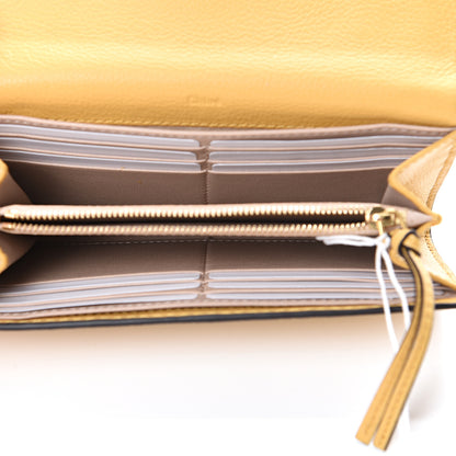 Chloe Calfskin Marcie Continental Flap Wallet Honey Gold 4 of 9