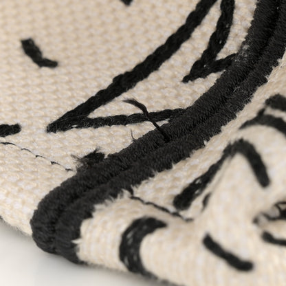 Christian Dior Canvas Embroidered Vertical Dioramour Graffiti Book Tote Latte Multicolor 11 of 11