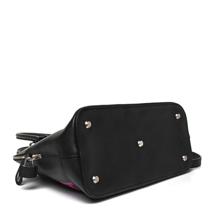 Balenciaga Signature Grained Calfskin Logo M Ville Top Handle Bag Black Rose Shocking 4 of 11