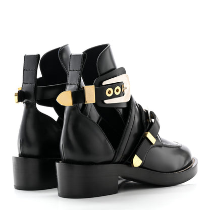 Balenciaga Brushed Calfskin Ceinture Ankle Boots 37.5 Black 4 of 15