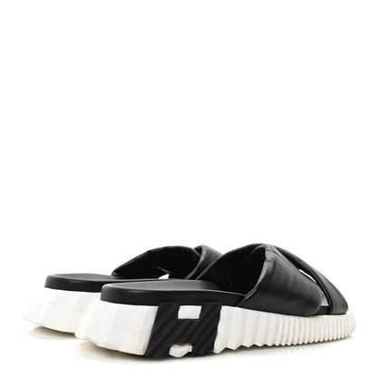 Hermes Nappa Womens Infra Sandals 39 Black 5 of 8