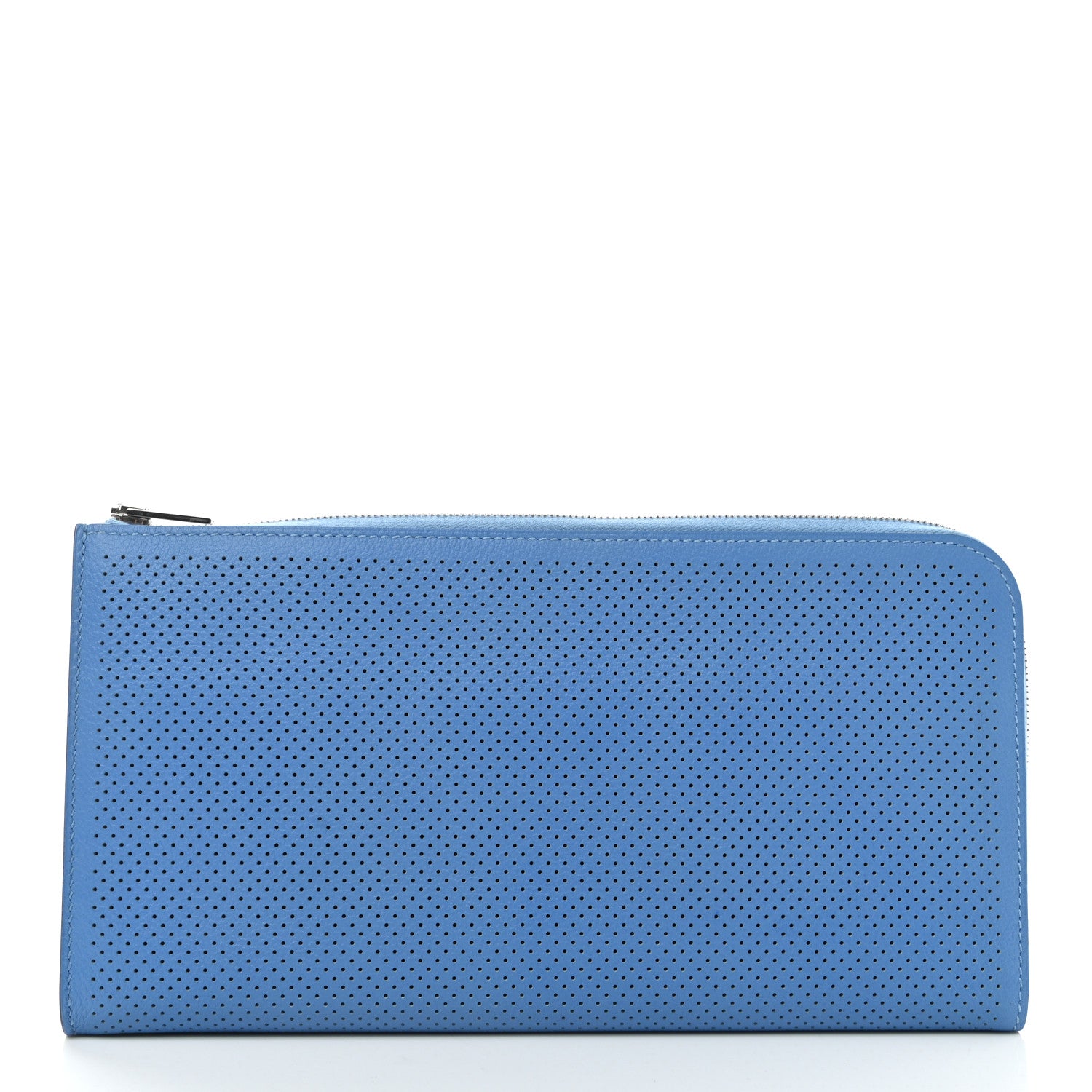 Hermes Evercolor Perforated Large Remix Voyage Wallet Bleu Paradis 2 of 8