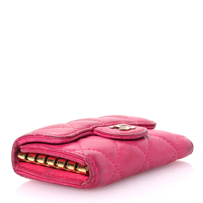 Chanel Lambskin Quilted 6 Key Holder Fuchsia 4 of 9