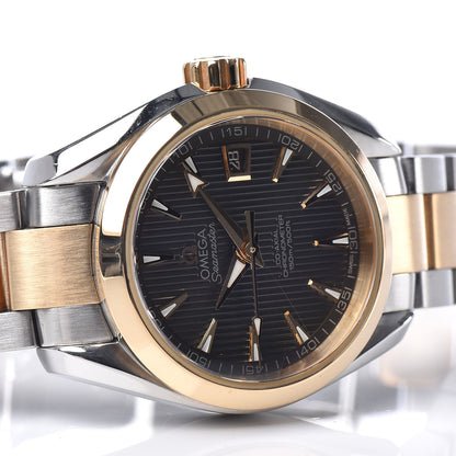 Omega Stainless Steel 18K Yellow Gold 30mm Seamaster Aqua Terra Automatic Watch Grey 231.20.30.20.06.002 7 of 7