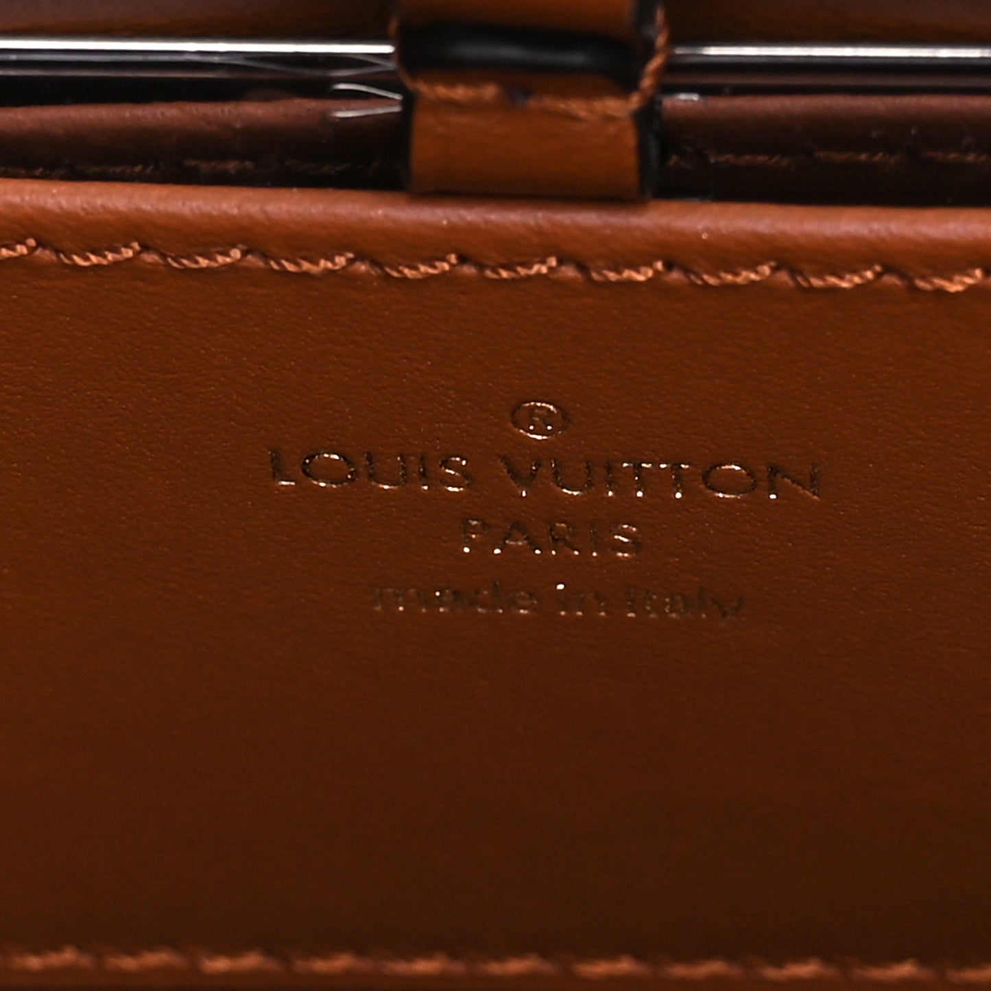 Lambskin Malletage Top Handle GO-14 MM Tan