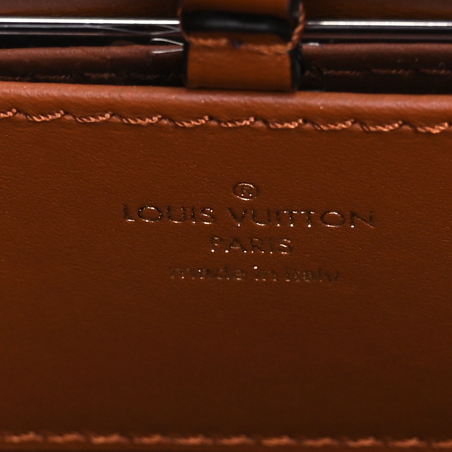 Louis Vuitton Lambskin Malletage Top Handle GO-14 MM Tan 6 of 11