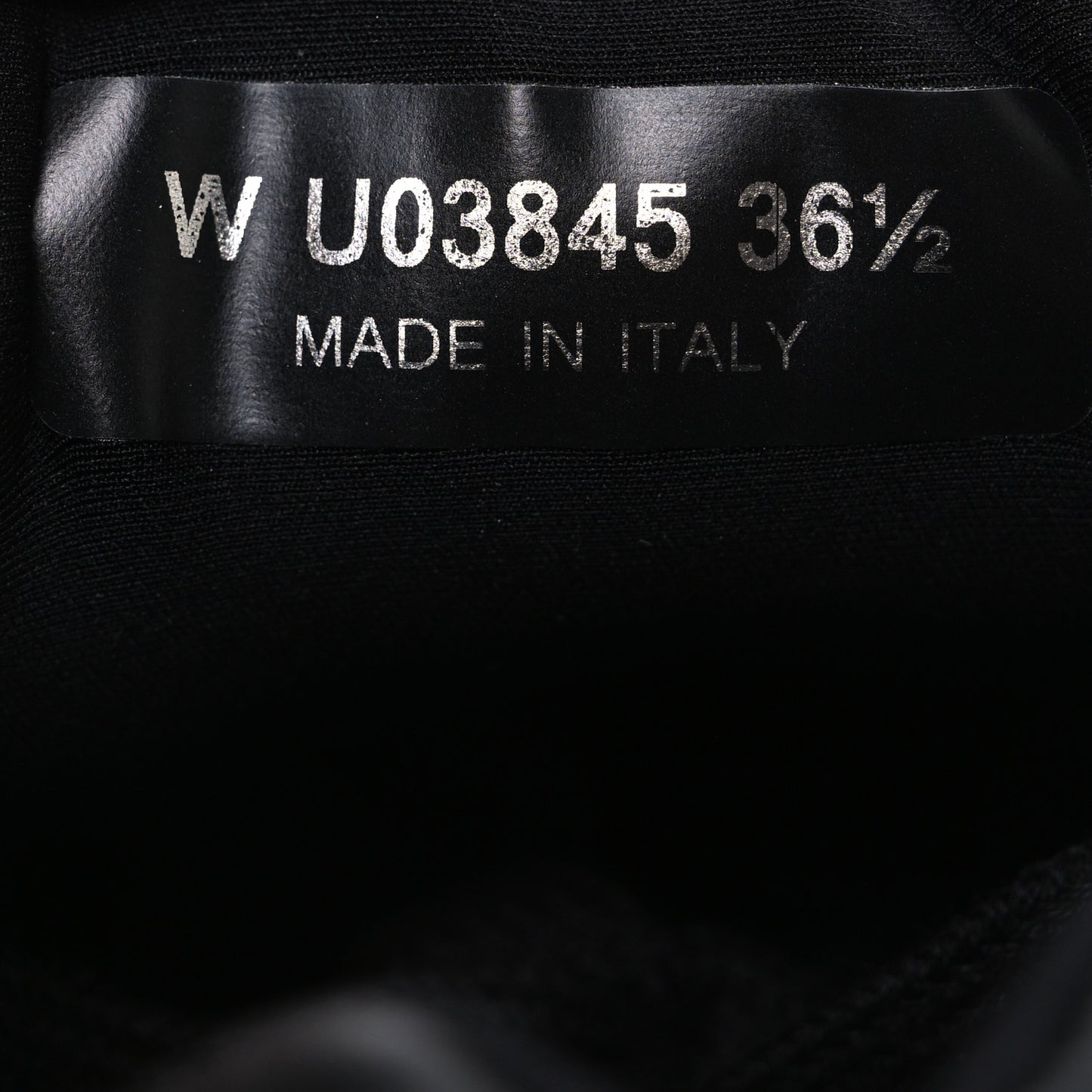 Lambskin Fabric CC Sneakers 36.5 Black