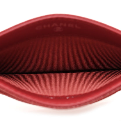 Chanel Caviar Quilted Card Holder Red 5 of 8