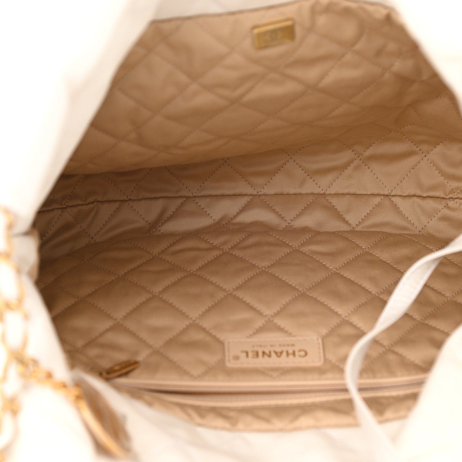 Chanel Shiny Calfskin Quilted Small Chanel 22 White 6 of 11