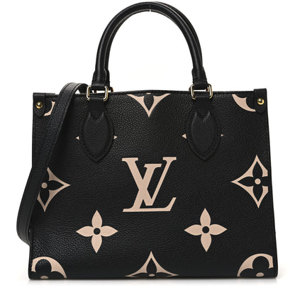 Louis Vuitton Empreinte Monogram Giant Onthego PM Black Beige 1 of 9