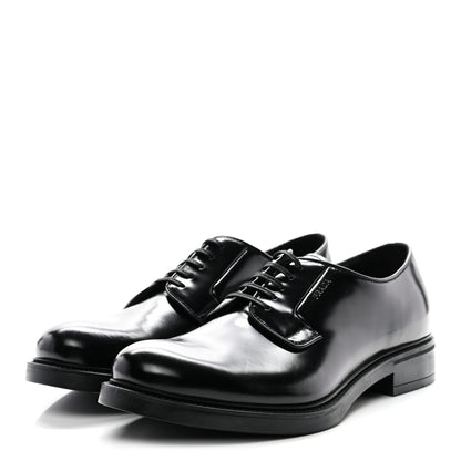 Prada Spazzolato Mens Derby Loafers 9 Black 4 of 11
