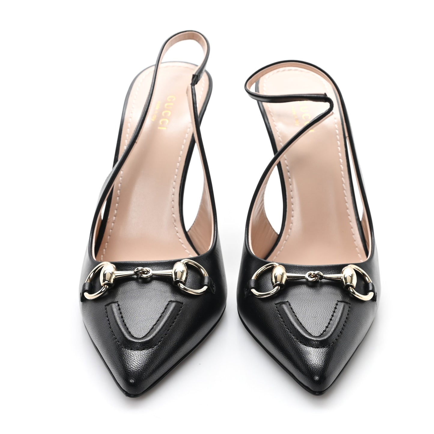 Malaga Kid Horsebit Erin 105mm Slingback Pumps 39 Black