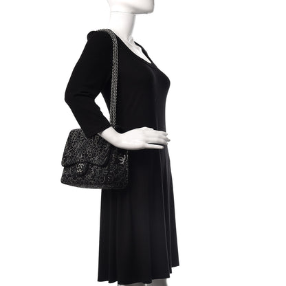 Chanel Tweed Strass Jumbo Pudong Flap Black 3 of 10