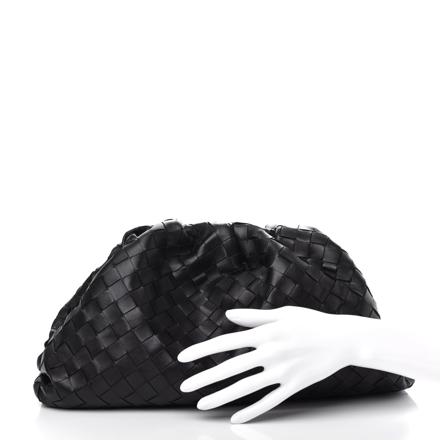 Bottega Veneta Nappa Maxi Intreccio The Pouch Oversized Clutch Black 2 of 10