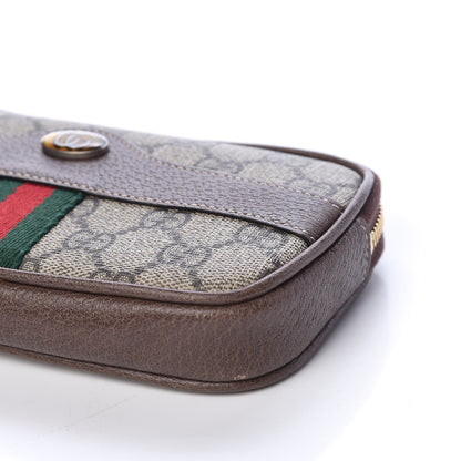 Gucci GG Supreme Monogram Ophidia Phone Case Wristlet Brown 8 of 10