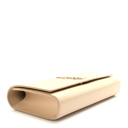 Saint Laurent Grain De Poudre Classic Monogram Cassandre Clutch Nude 4 of 7
