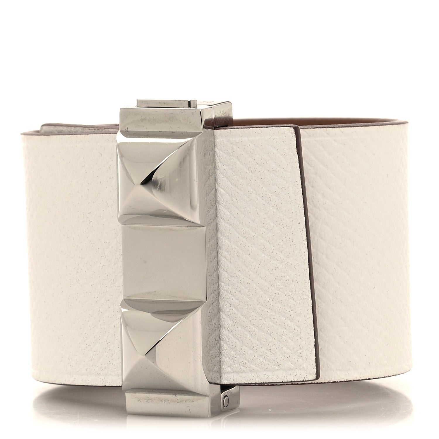 Hermes Epsom Swift Imprevisible Bracelet PM White Gold 1 of 5