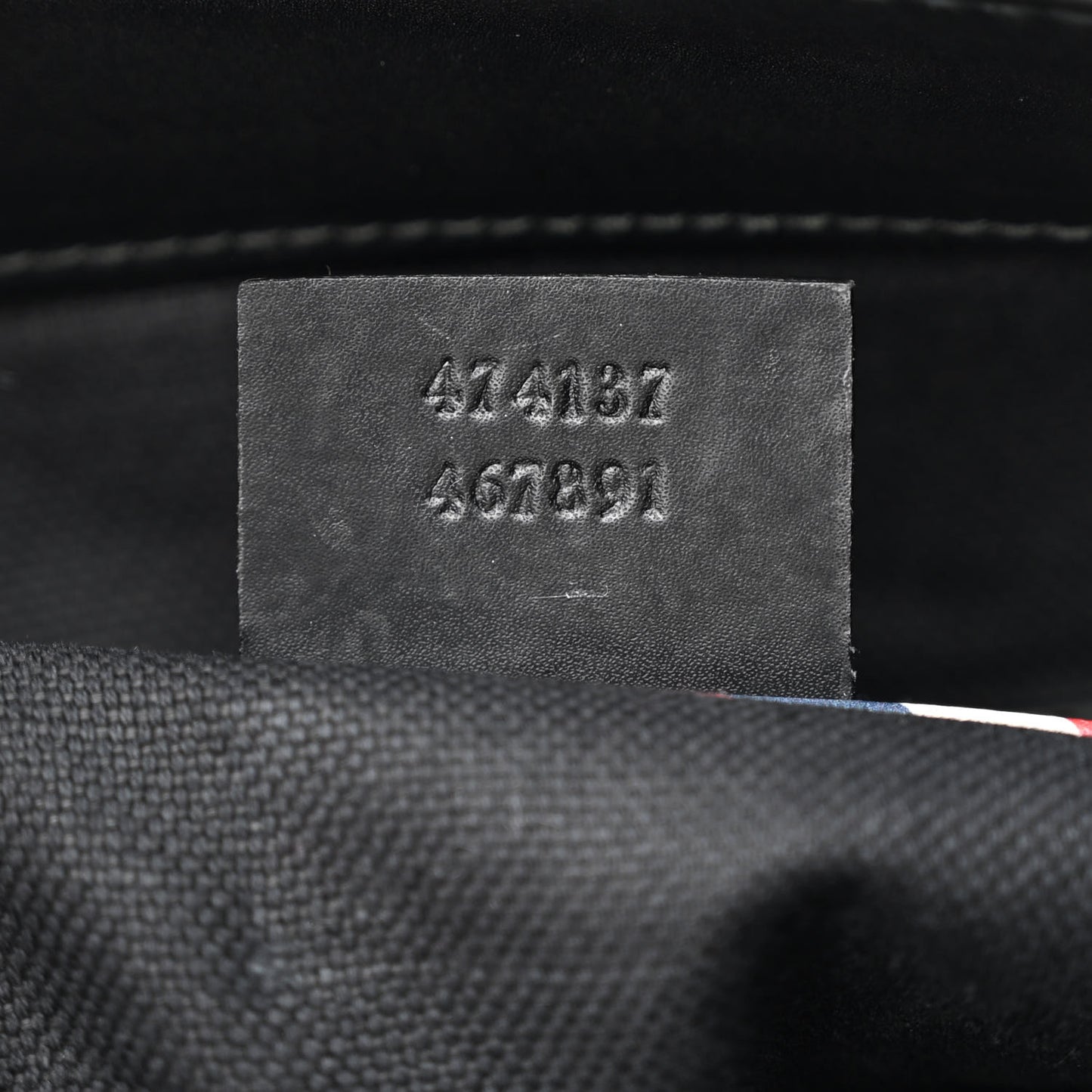 GG Supreme Monogram Night Courrier Flat Messenger Bag Black Multicolor