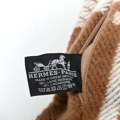 Hermes Wool Cashmere Avalon Pillow PM Ecru Camel 3 of 3