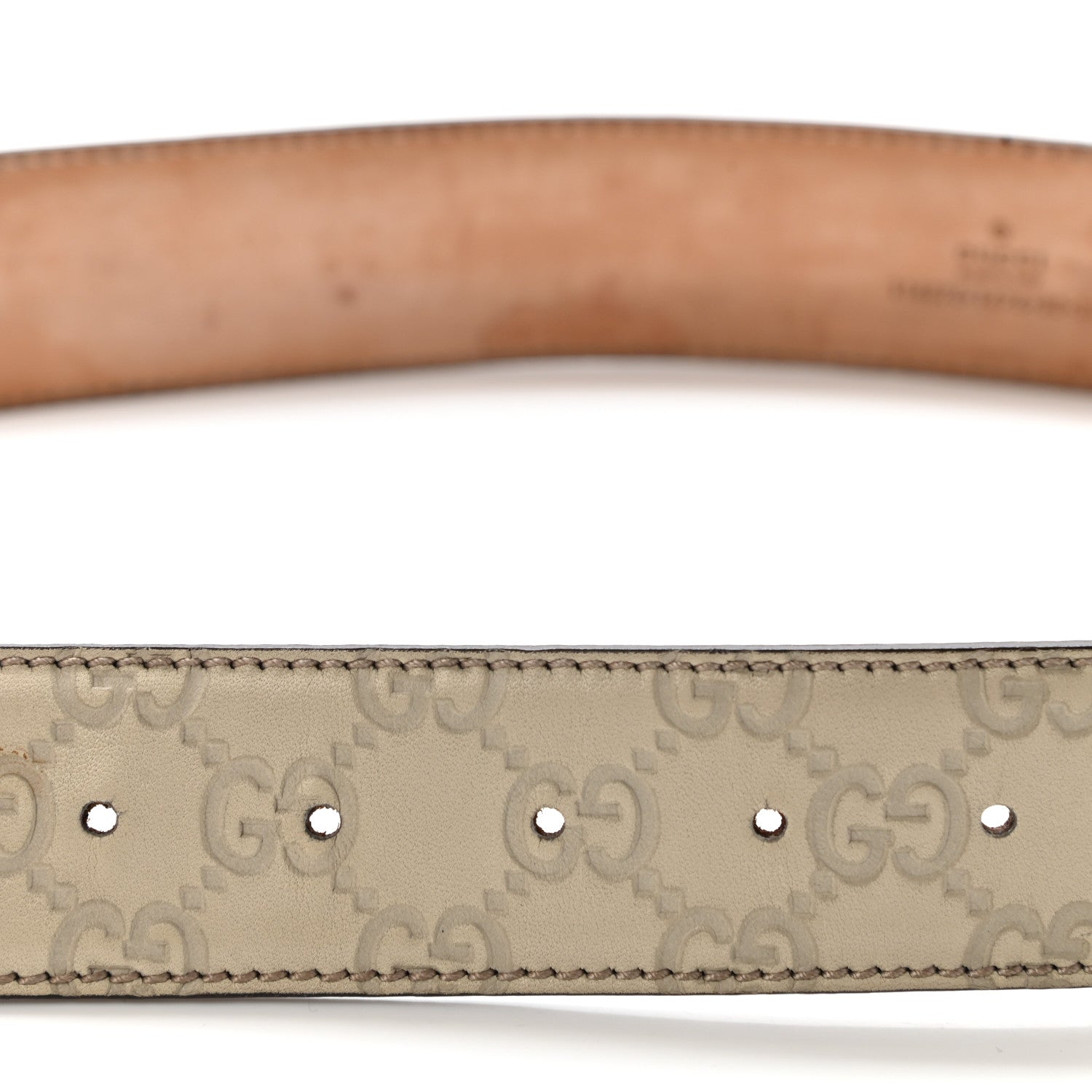 Gucci Guccissima Interlocking G 40mm Belt 80 32 Off White 4 of 14