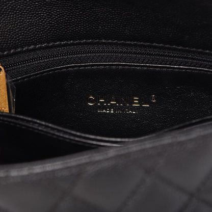 Chanel Caviar Lizard Quilted Mini Coco Handle Flap Black 8 of 11