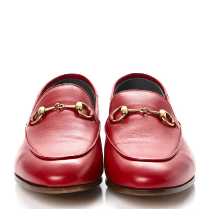 Gucci Lambskin Womens Brixton Horsebit Loafers 36 Hibiscus Red 2 of 10