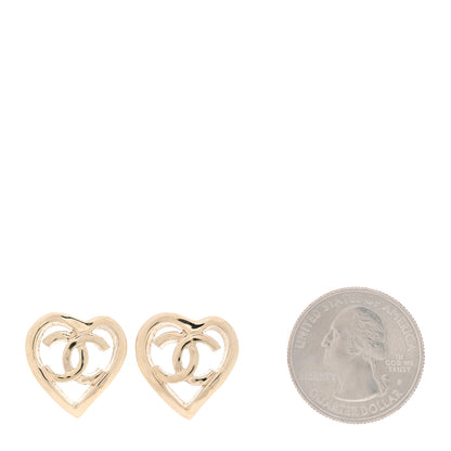 Chanel Metal CC Heart Coco In Love Earrings Gold 2 of 4
