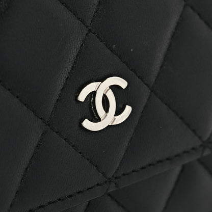 Chanel Lambskin Quilted Wallet On Chain WOC Black 16 of 16