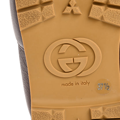 Gucci Goatskin Horsebit Mules 37.5 37.5 New Chocolate 5 of 7