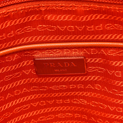 Prada Tessuto Nylon Saffiano Flat Messenger Bag Papaya 6 of 9