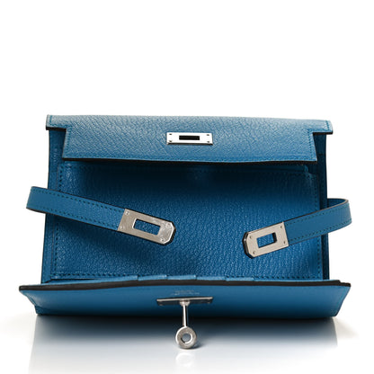 Hermes Chevre Mysore Medium Kelly Wallet Bleu Zanzibar 5 of 10