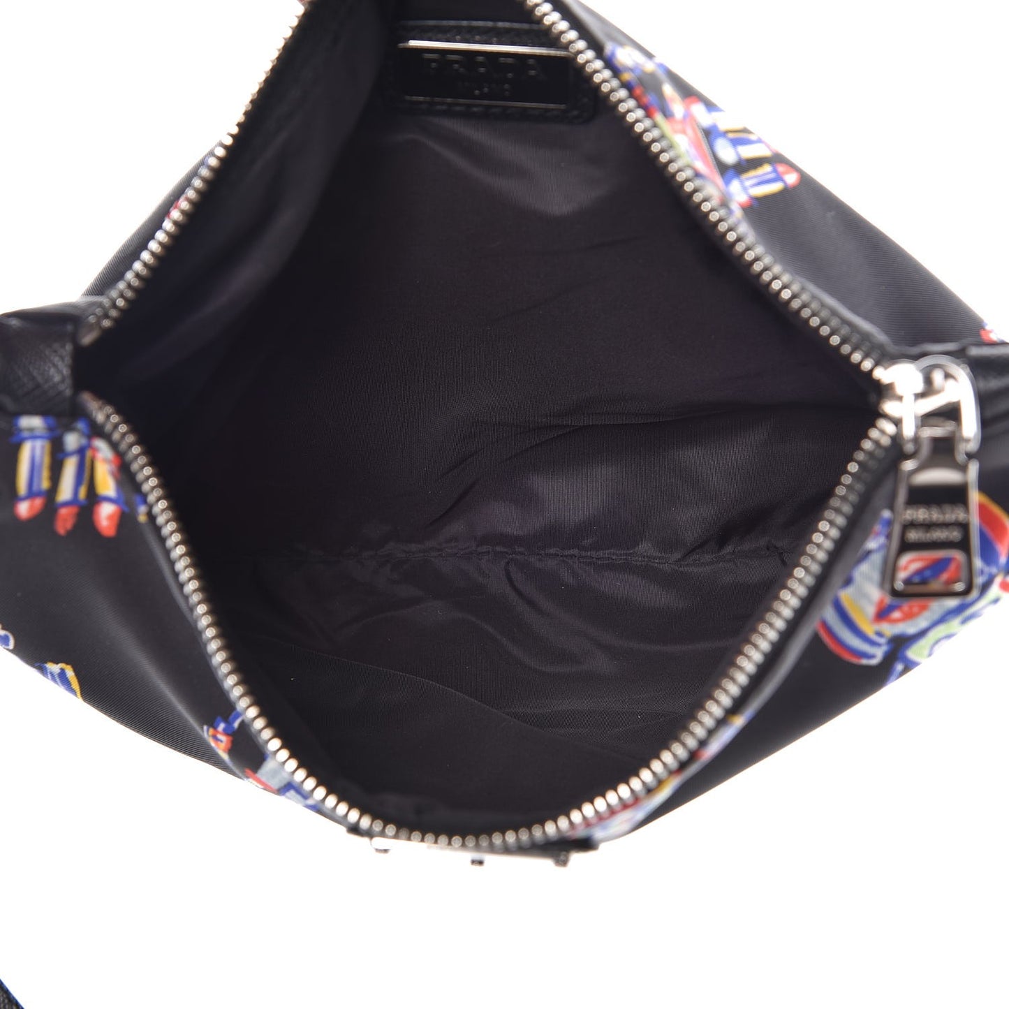 Tessuto Nylon Robot Wristlet Pouch Black