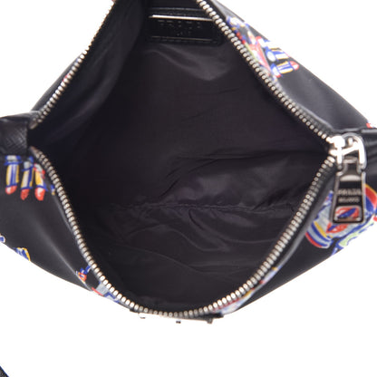 Prada Tessuto Nylon Robot Wristlet Pouch Black 5 of 8