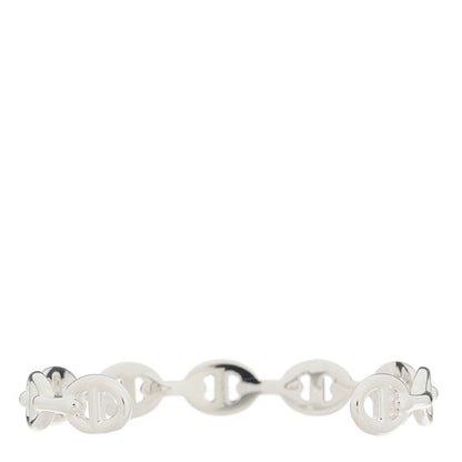 Hermes Sterling Silver MM Chaine d'Ancre Enchainee Cuff Bracelet LG 2 of 5