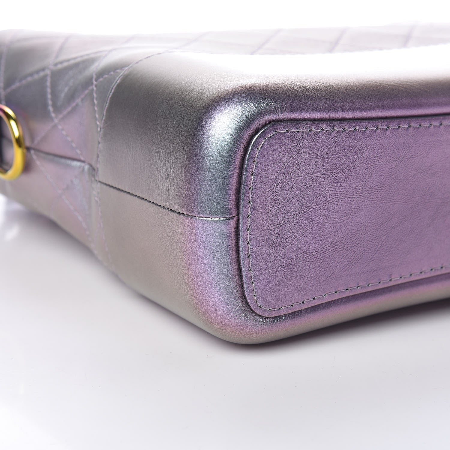 Chanel Iridescent Lambskin Calfskin Quilted Medium Gabrielle Hobo Light Purple 10 of 13