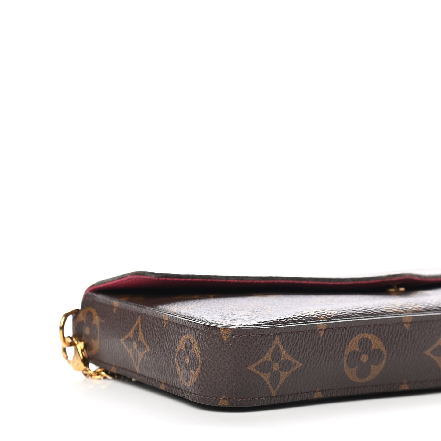 Monogram Pochette Felicie Chain Wallet Fuchsia