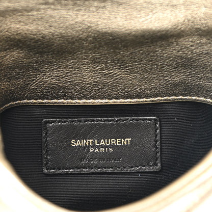 Saint Laurent Metallic Lambskin Monogram Loulou Puffer Pouch Clutch Gold 6 of 9
