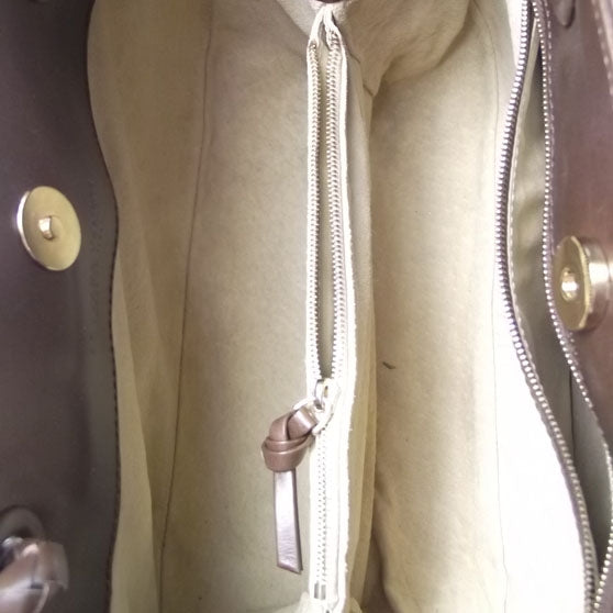 Leather Intrecciato Woven Tote Ebano