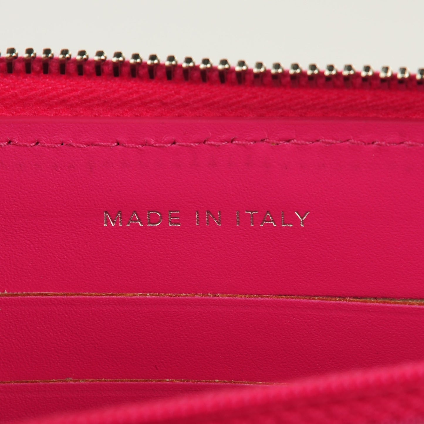 Caviar Quilted Small Zip Around Wallet Fuchsia