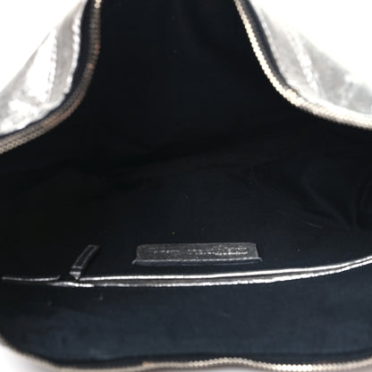 Alexander McQueen Metallic Lambskin De Manta Clutch Silver 5 of 10