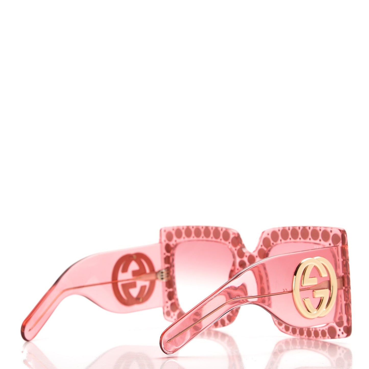 Acetate Crystal Oversize Sunglasses GG0145S Pink
