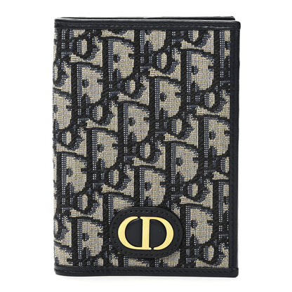 Christian Dior Oblique 30 Montaigne Passport Holder Blue 1 of 6