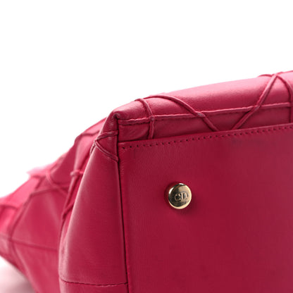 Christian Dior Lambskin Cannage Medium Granville Tote Fuchsia 10 of 11