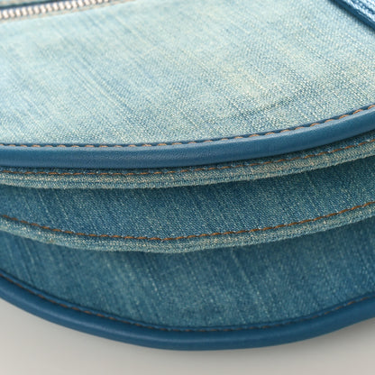 Christian Dior Denim Admit It Hobo Blue 8 of 9