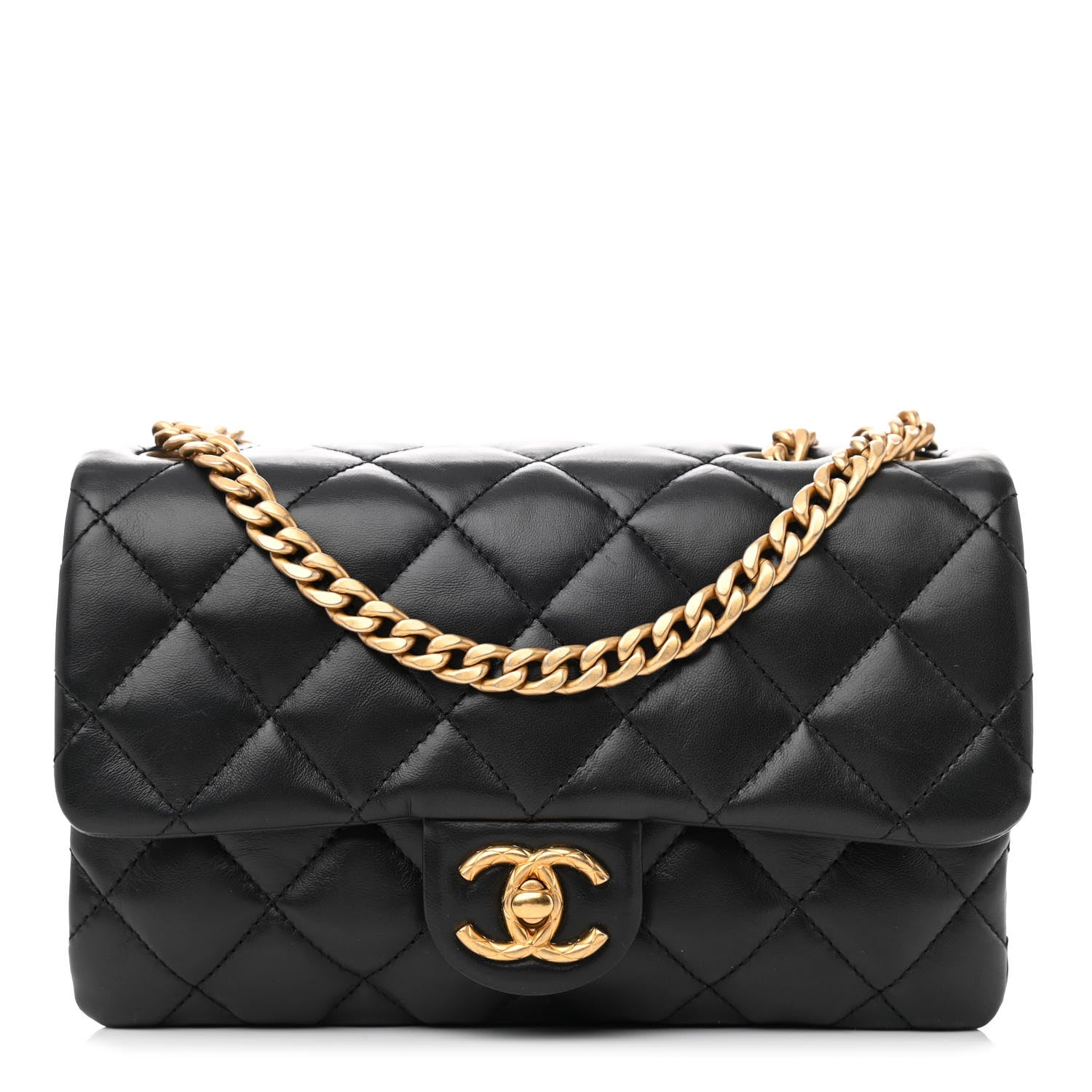 Chanel Lambskin Quilted Small Pillow Crush Flap Black 1 of 8